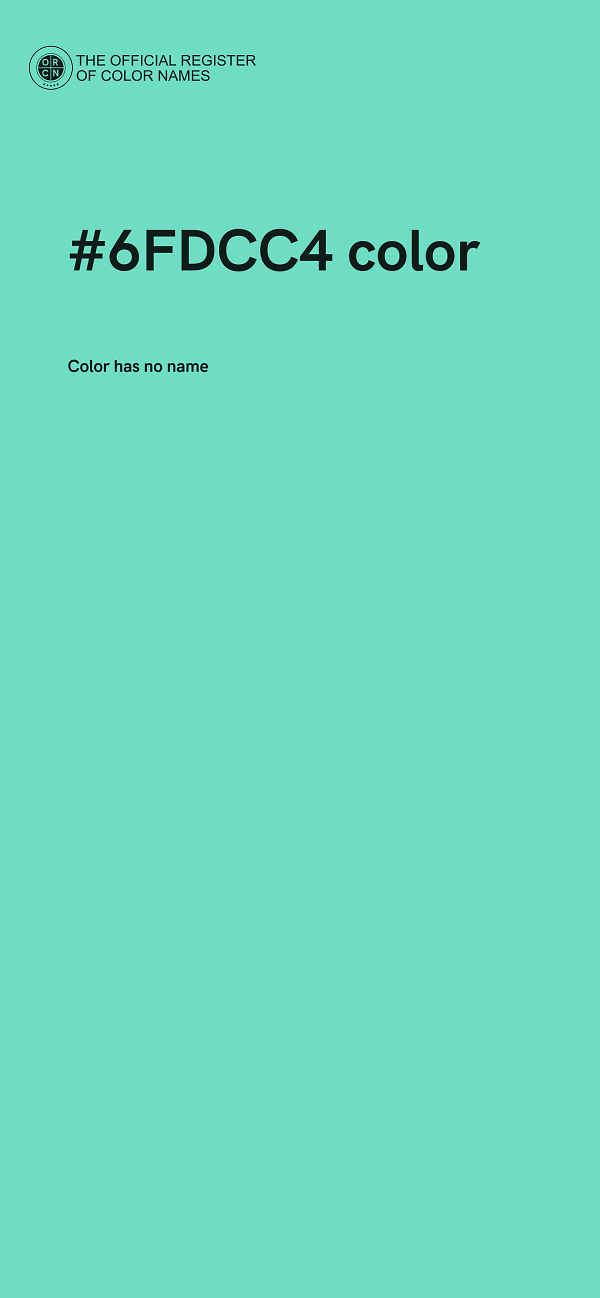#6FDCC4 color image