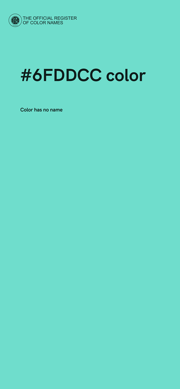 #6FDDCC color image