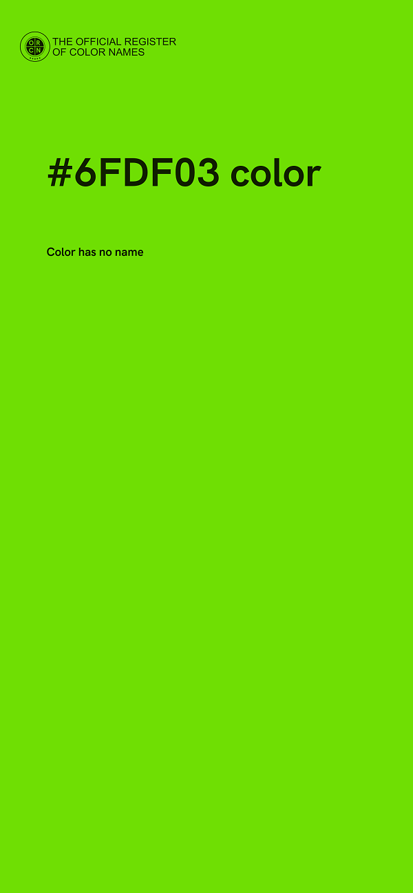 #6FDF03 color image