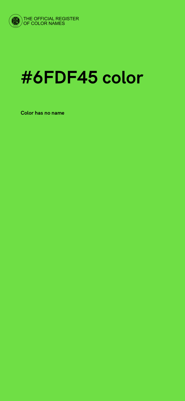 #6FDF45 color image
