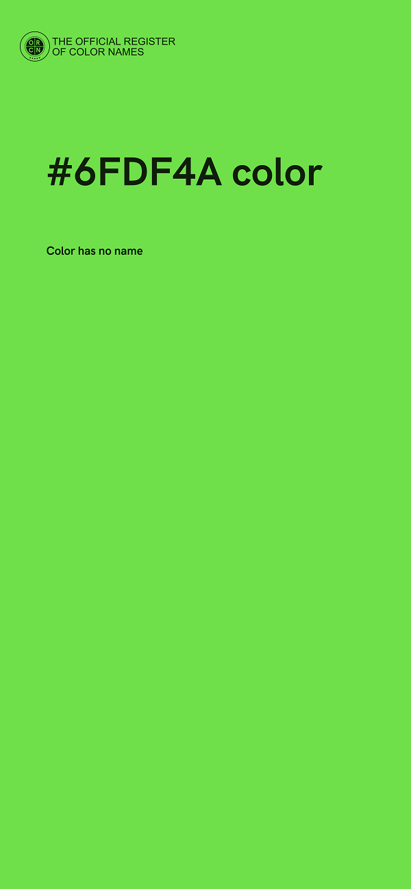 #6FDF4A color image