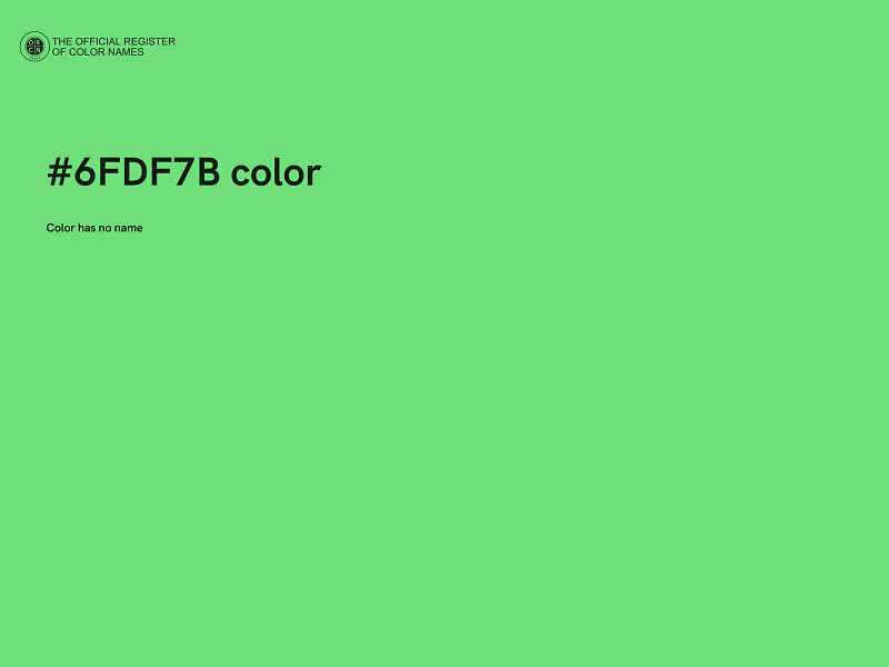 #6FDF7B color image