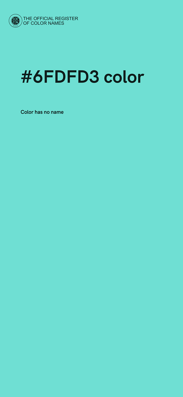 #6FDFD3 color image