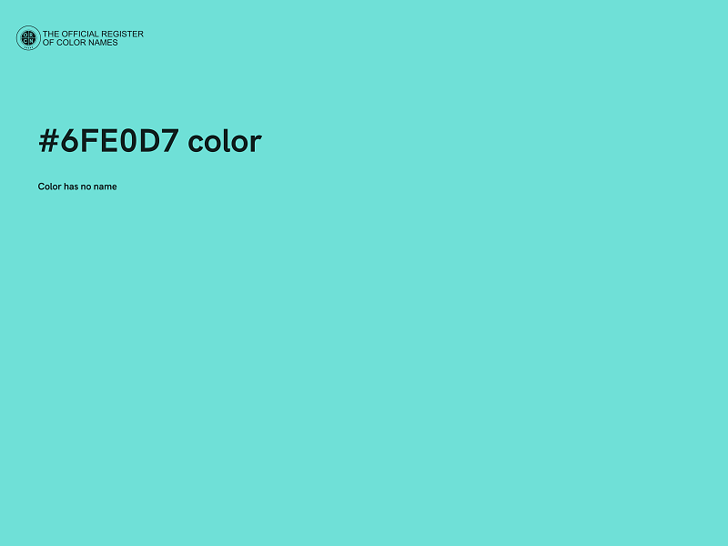 #6FE0D7 color image