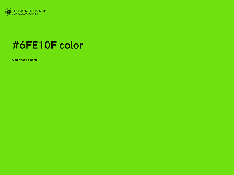 #6FE10F color image