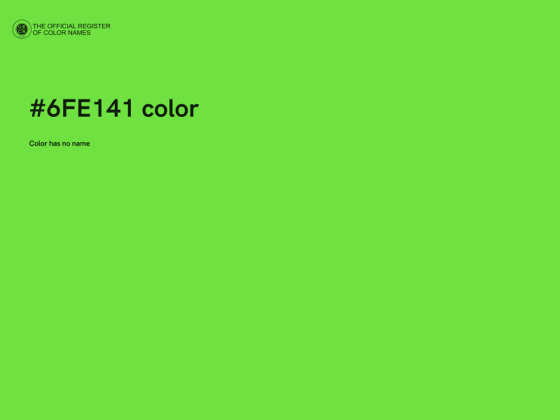 #6FE141 color image