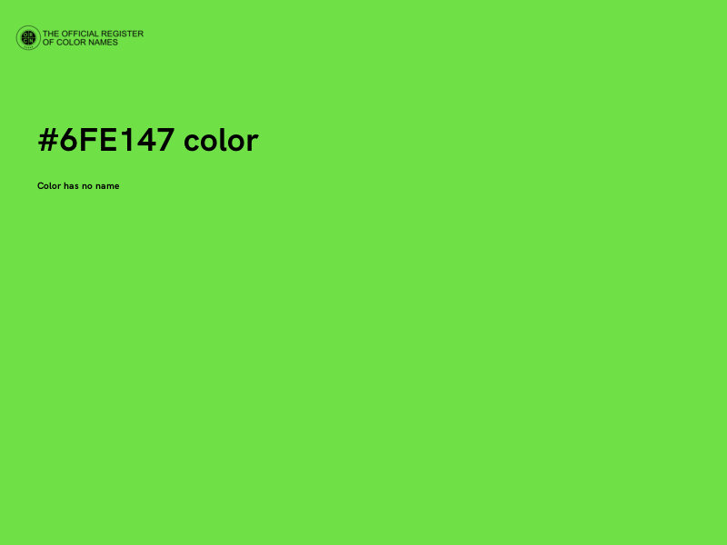 #6FE147 color image