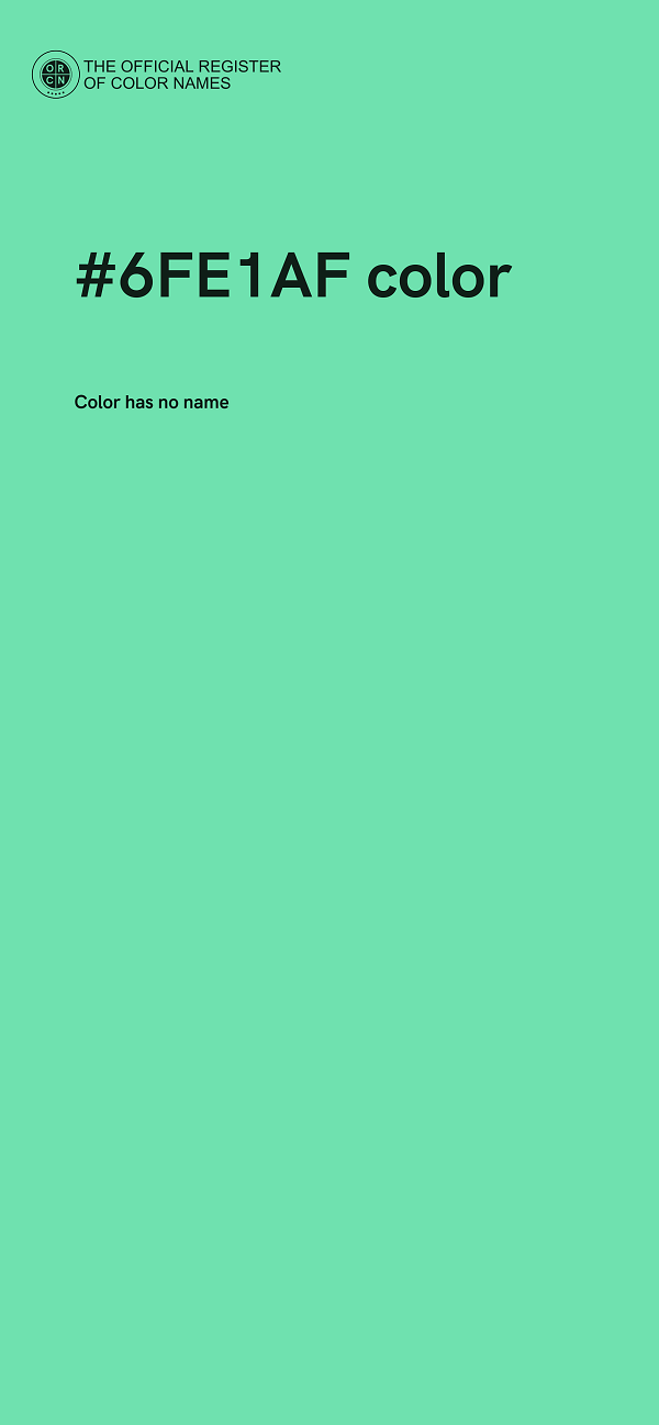 #6FE1AF color image