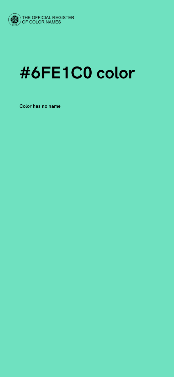 #6FE1C0 color image
