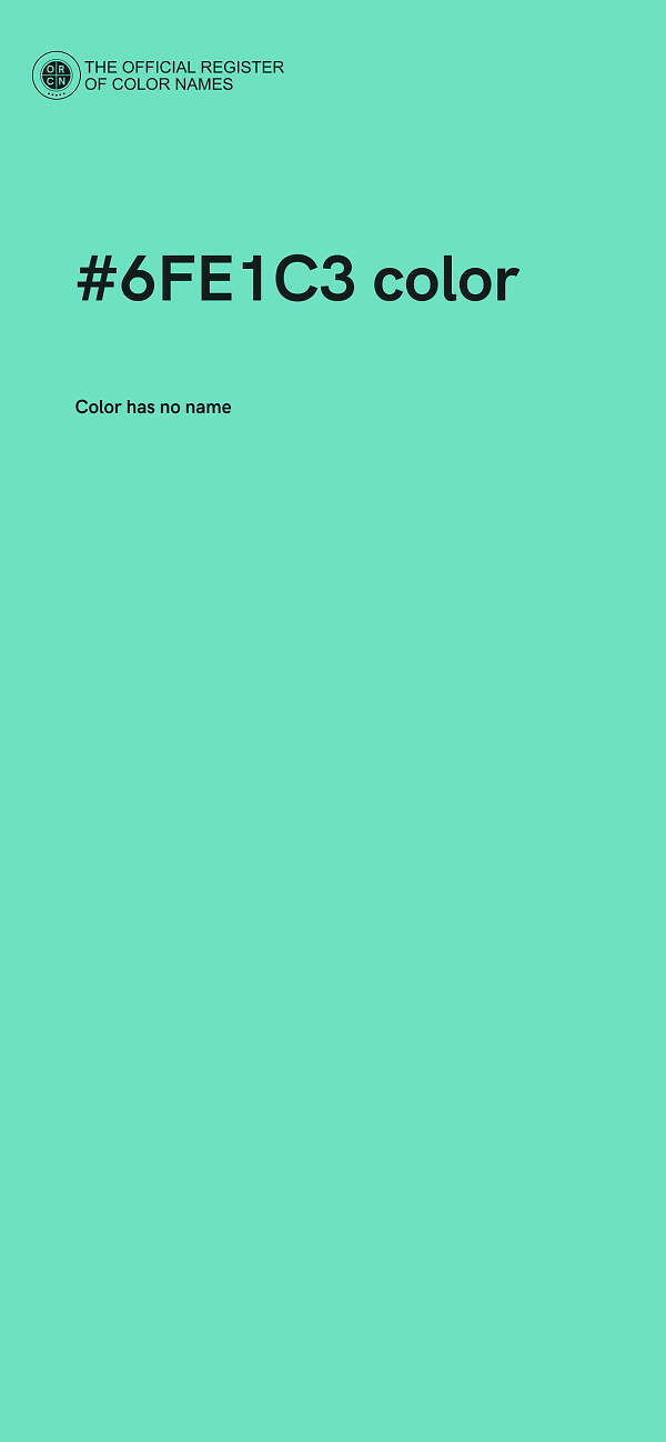 #6FE1C3 color image