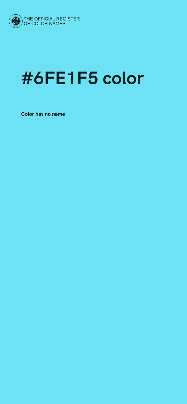 #6FE1F5 color image
