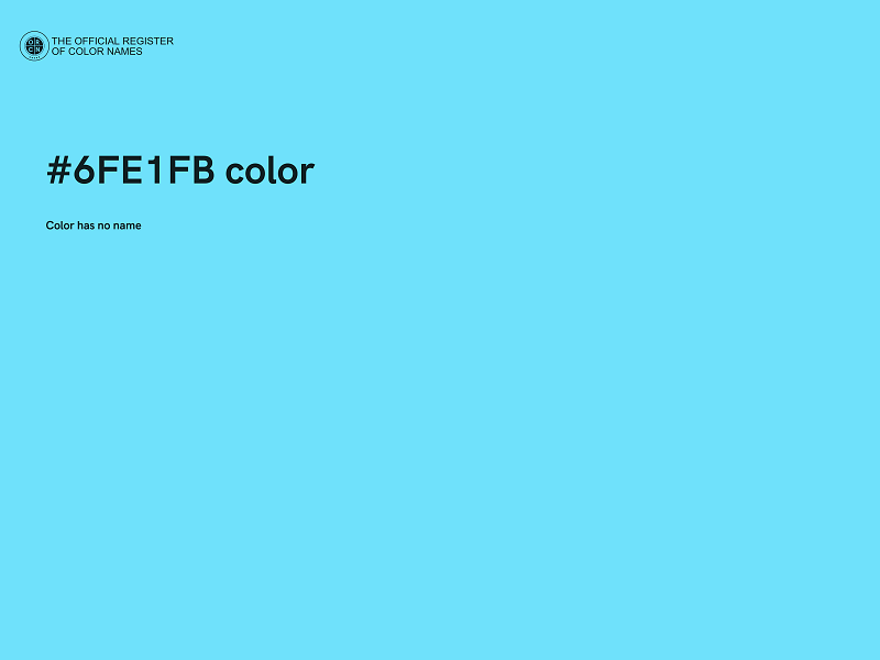 #6FE1FB color image