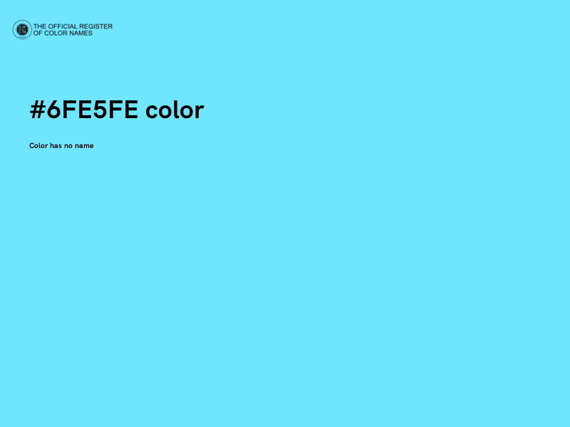 #6FE5FE color image