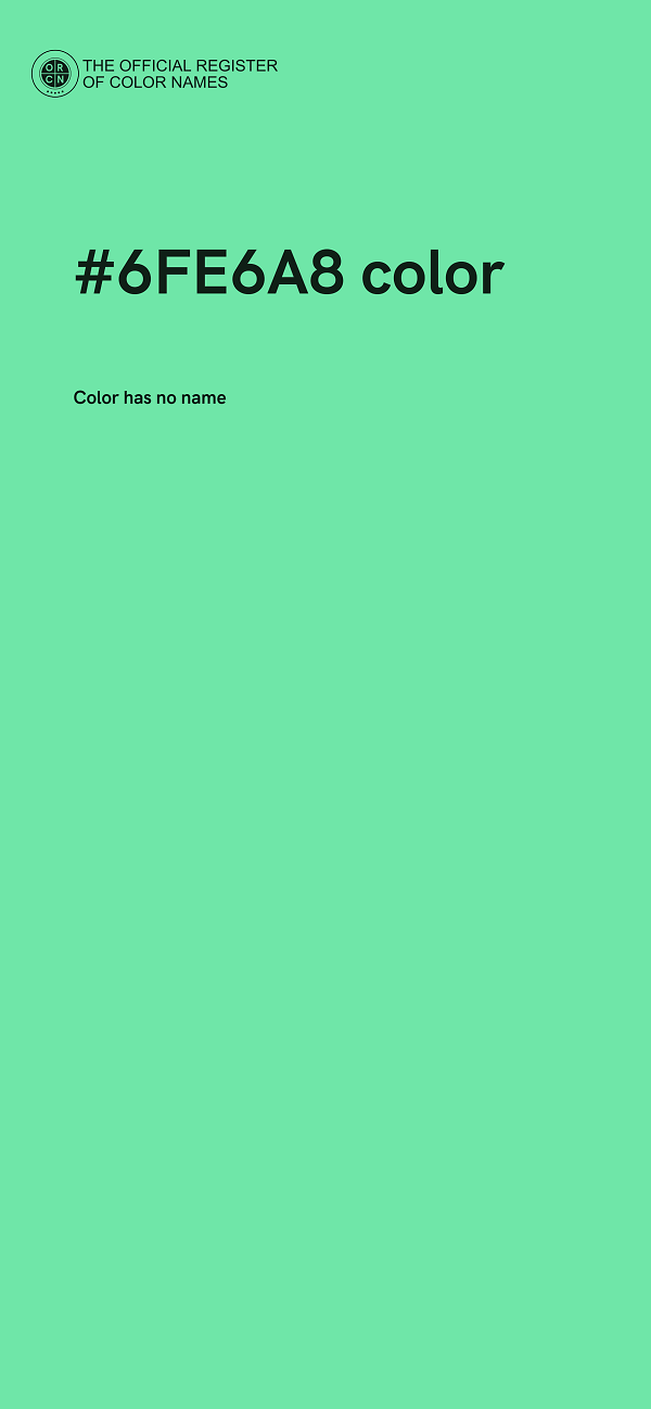 #6FE6A8 color image