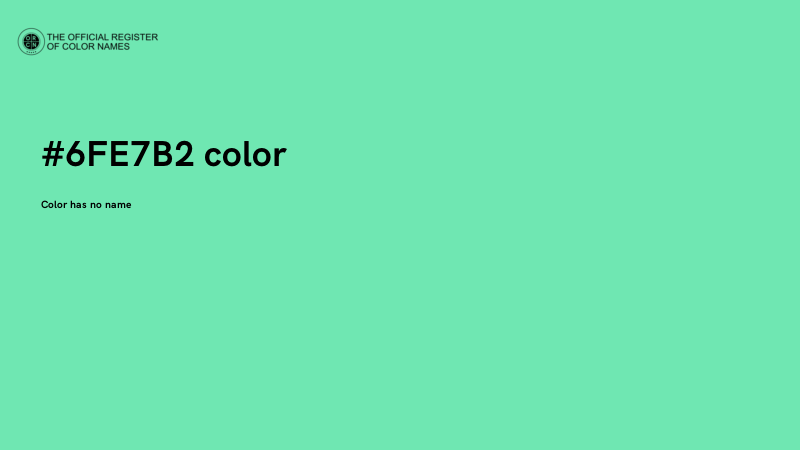 #6FE7B2 color image