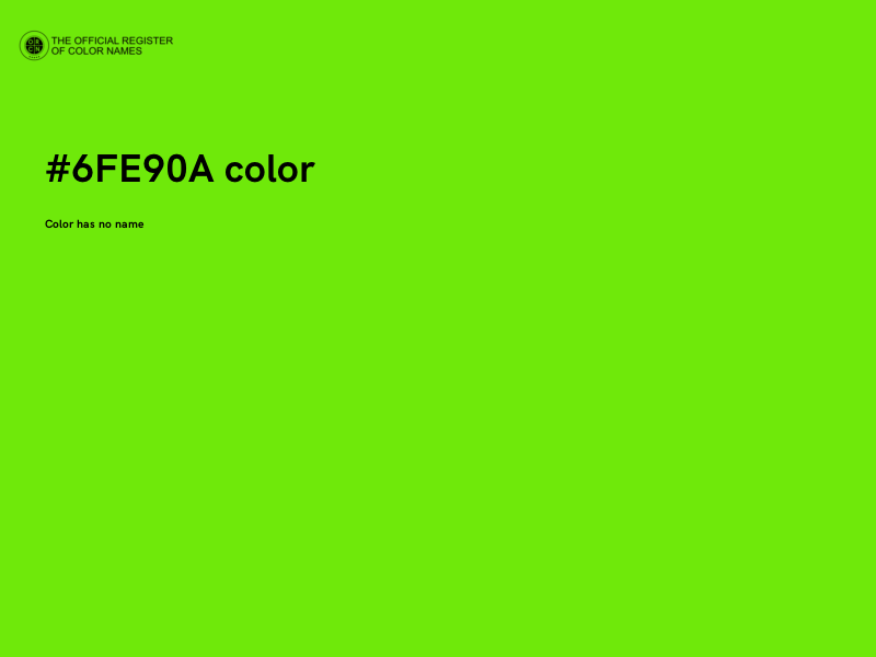 #6FE90A color image