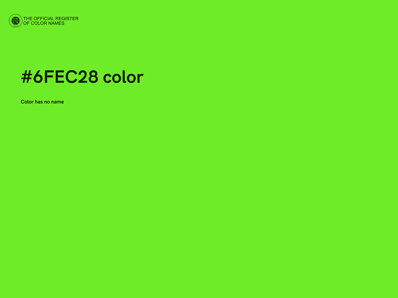 #6FEC28 color image