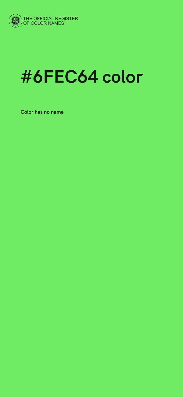 #6FEC64 color image