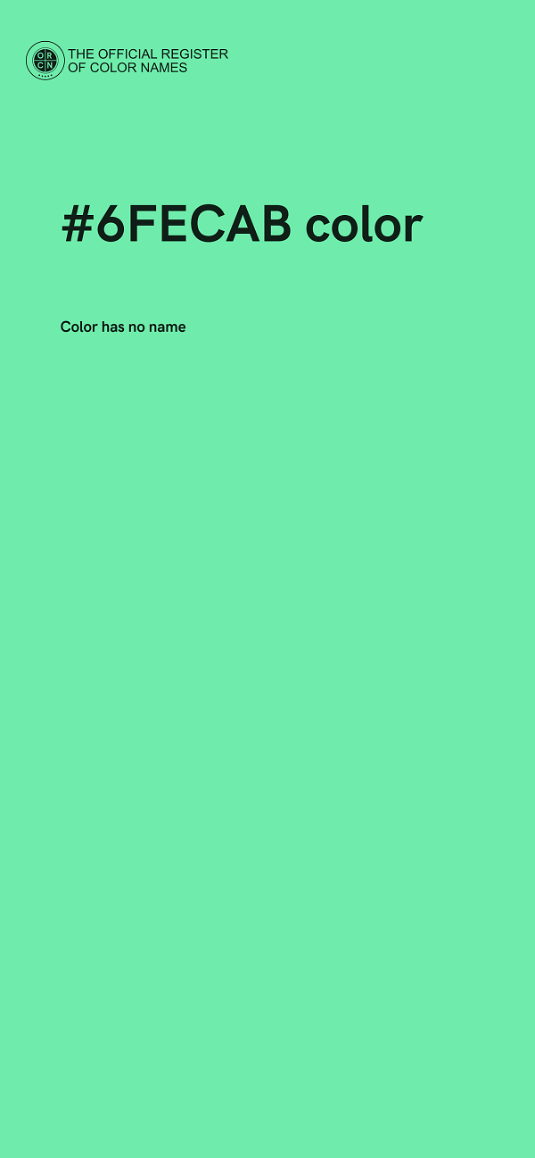 #6FECAB color image