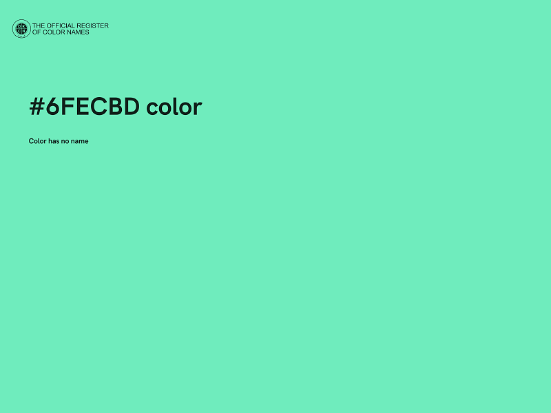 #6FECBD color image