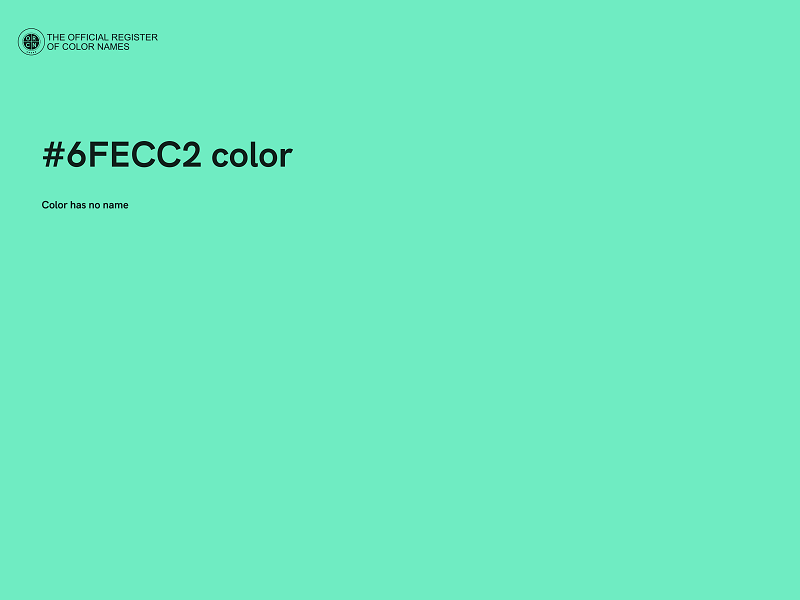 #6FECC2 color image