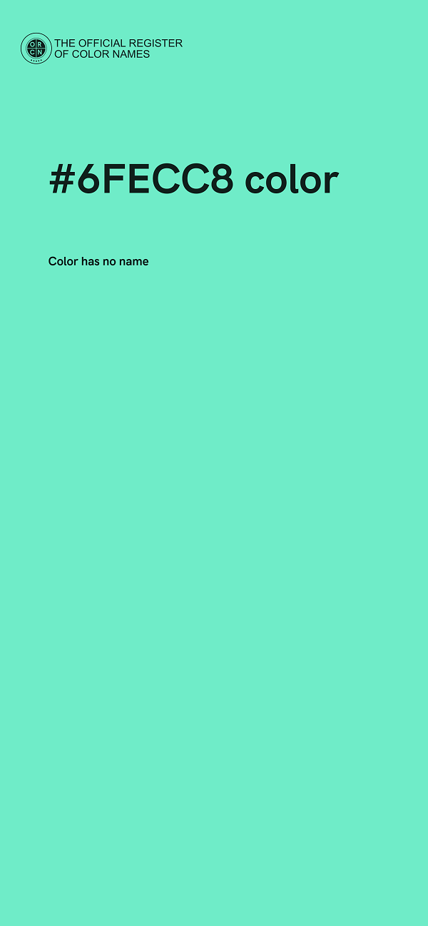 #6FECC8 color image
