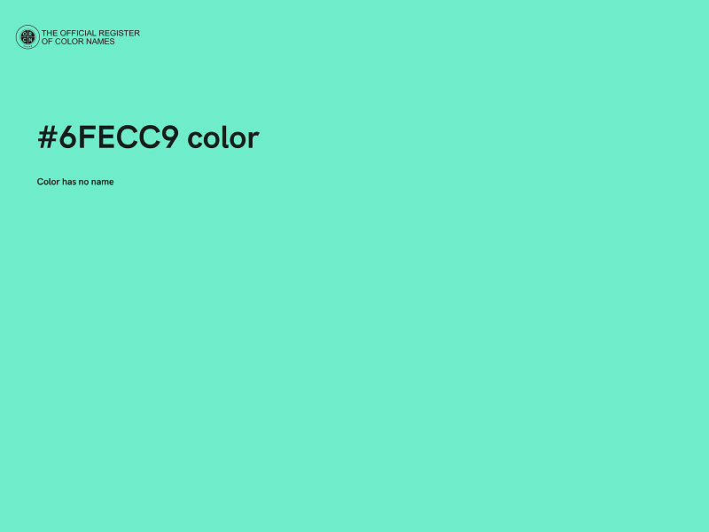 #6FECC9 color image