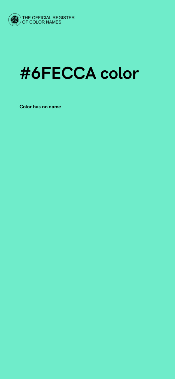 #6FECCA color image