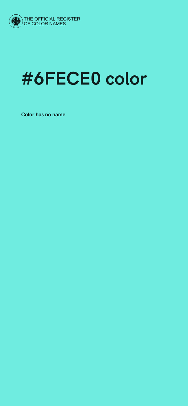 #6FECE0 color image