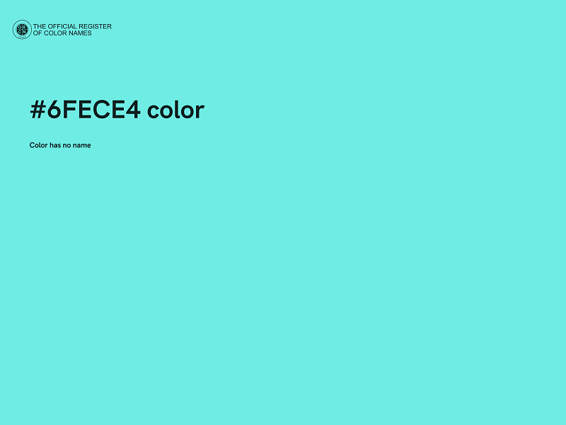 #6FECE4 color image