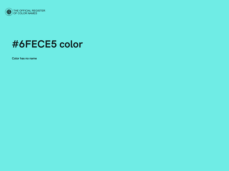 #6FECE5 color image