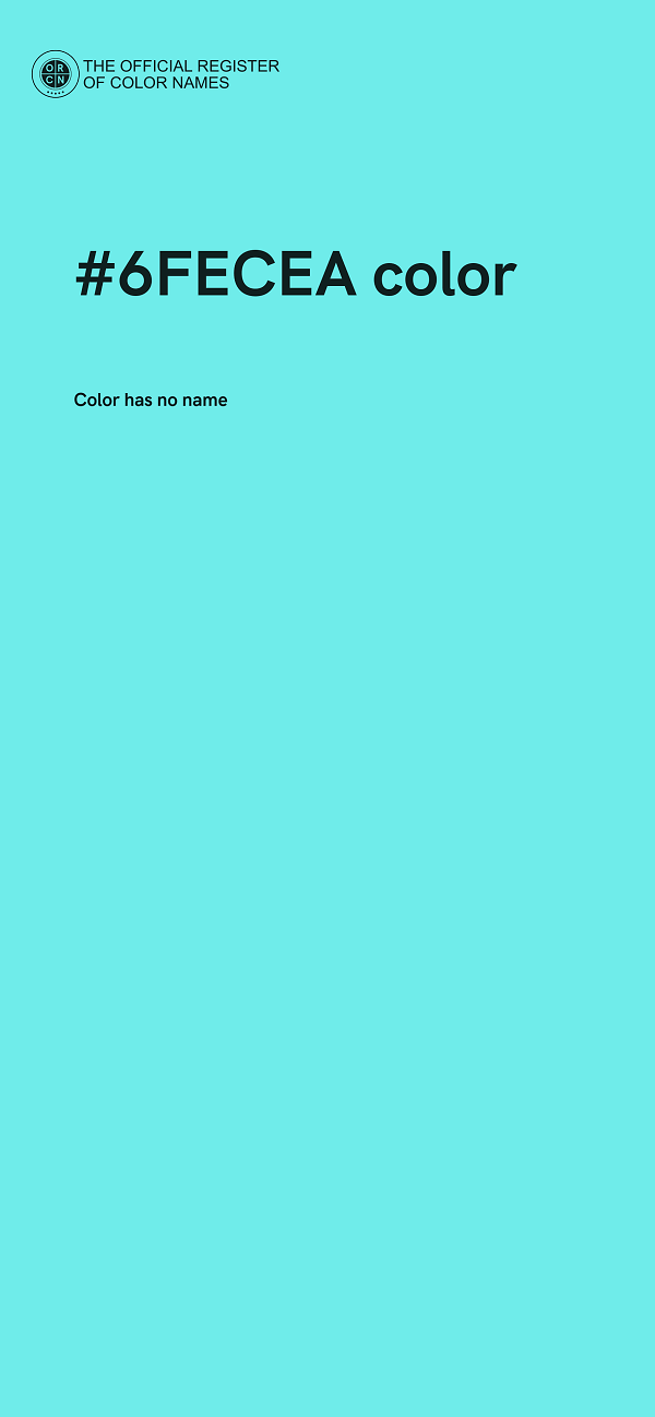 #6FECEA color image