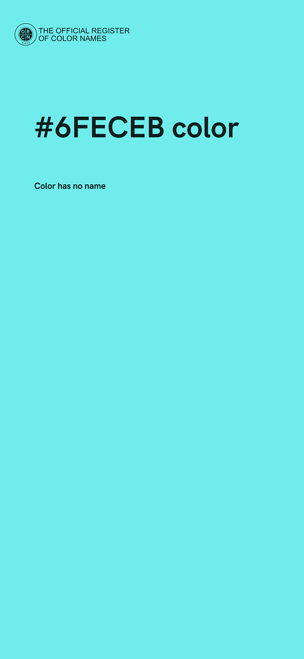 #6FECEB color image