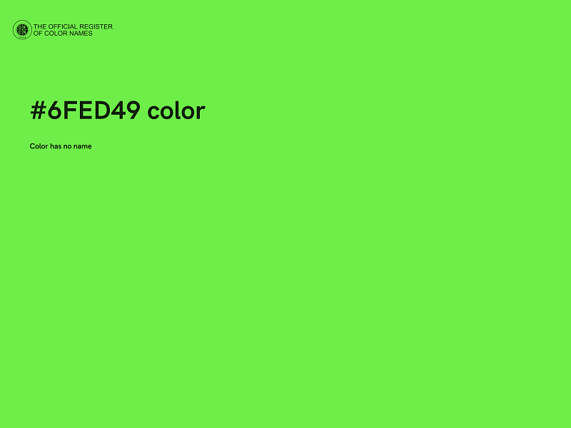 #6FED49 color image