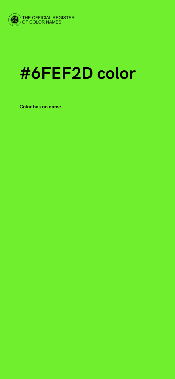 #6FEF2D color image