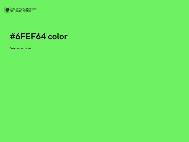 #6FEF64 color image