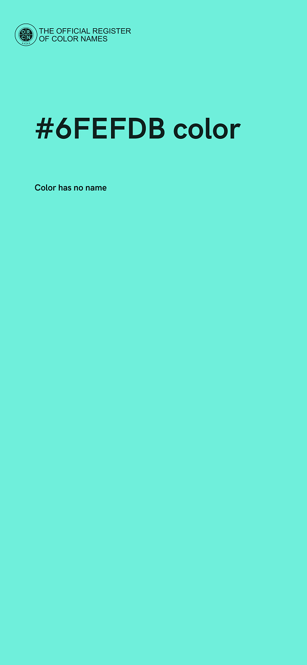 #6FEFDB color image