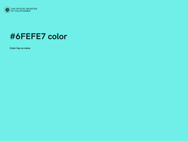 #6FEFE7 color image