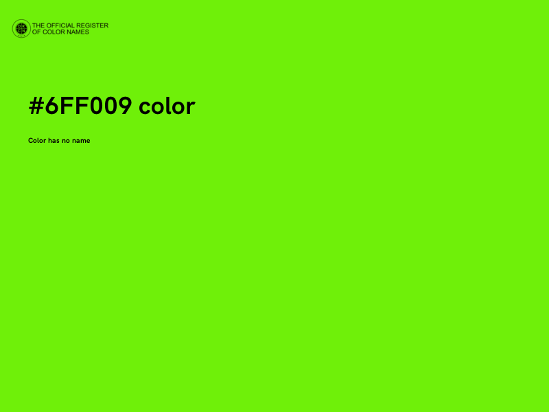 #6FF009 color image