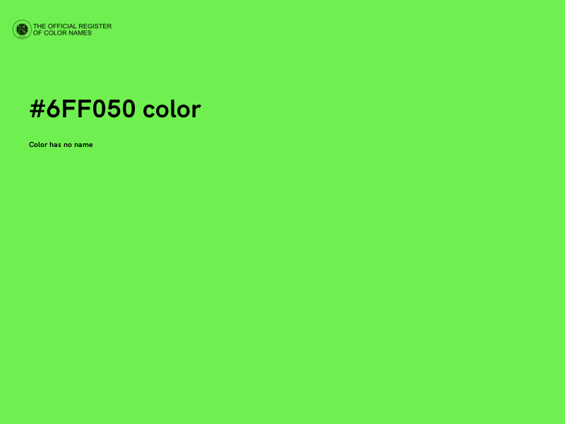 #6FF050 color image