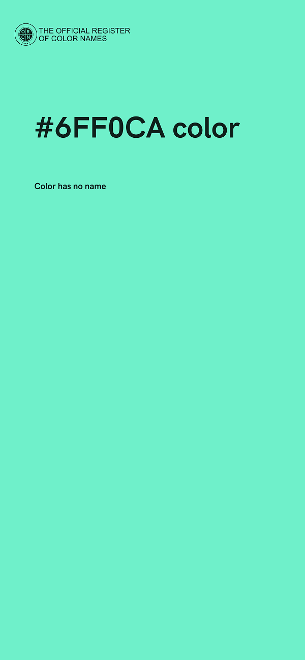 #6FF0CA color image