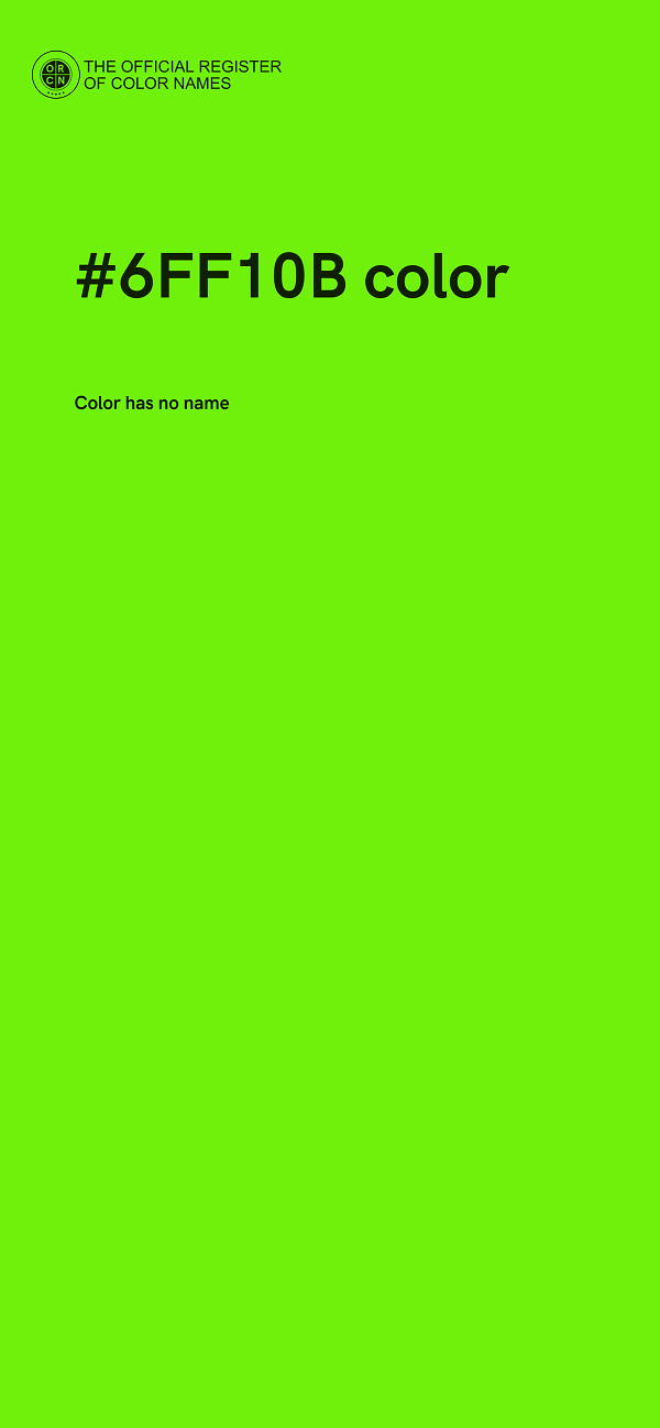 #6FF10B color image