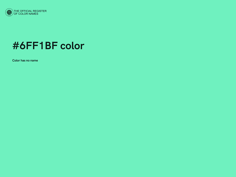 #6FF1BF color image