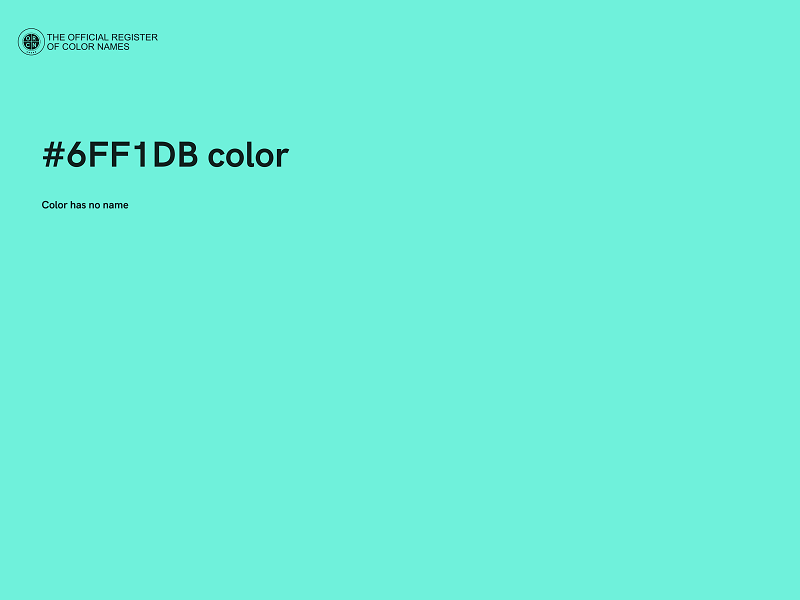 #6FF1DB color image