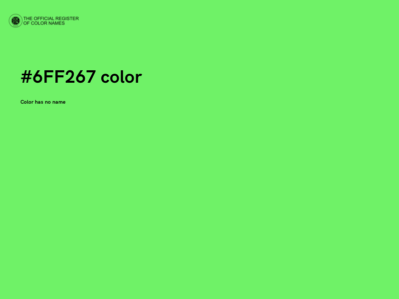 #6FF267 color image