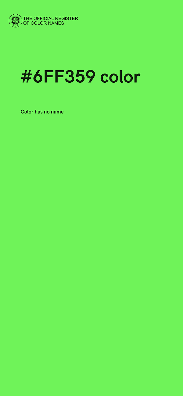 #6FF359 color image