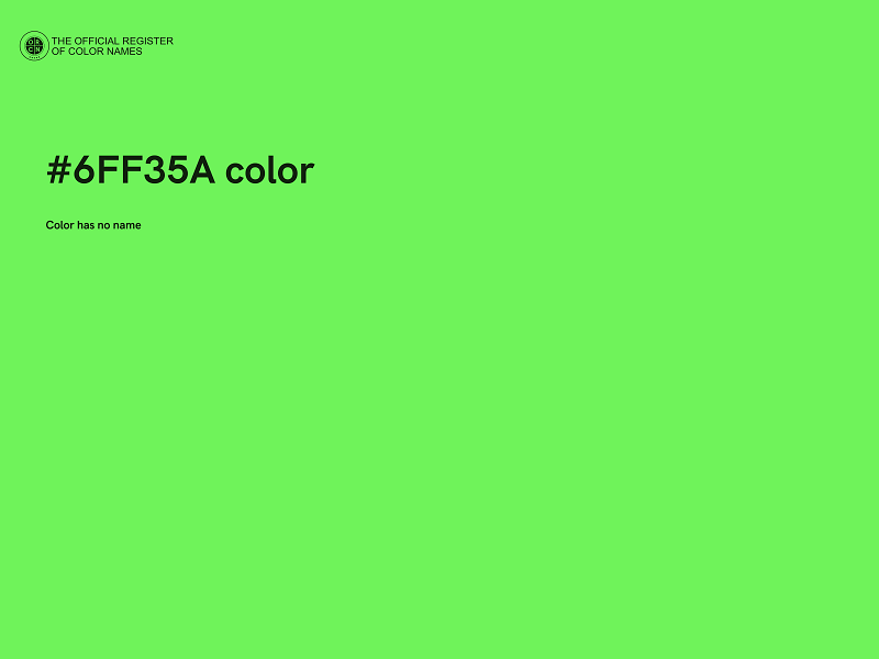 #6FF35A color image