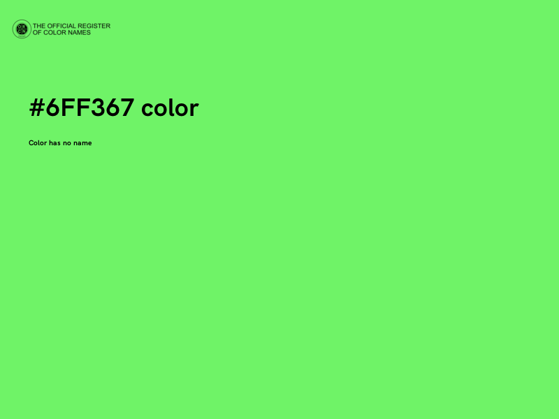 #6FF367 color image