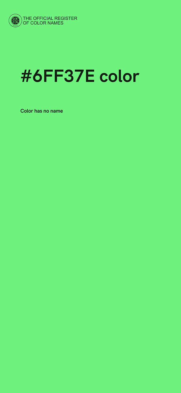 #6FF37E color image