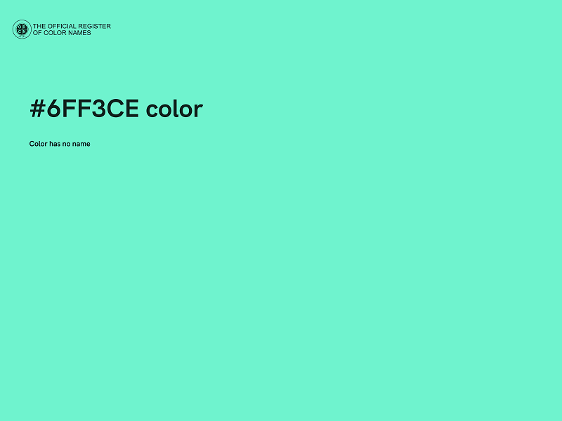 #6FF3CE color image